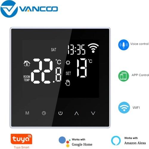 Tuya WIFI Smart Home Underfloor Heating Thermostat Mobile Phone APP Temperature Control Touch Screen Digital Thermoregulator
