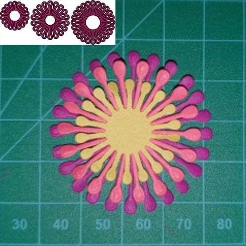 3Pcs Flowers Metal Cutting Dies Stencils For DIY Scrapbooking Decorative Embossing Handcraft Die Cutting Template