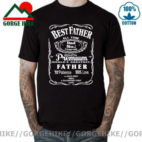 GorgeHike Awesome Fathers day Gift Tee shirt Mens Best Father Premium Dad Worlds Greatest No.1 T-Shirt 70 80 Birthday T shirt