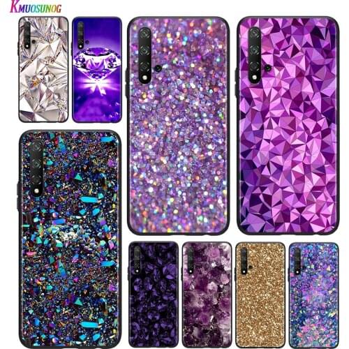 Bright Black Cover Crystal Diamond for Huawei Honor 30 20S 20 10i 9S 9A 9C 9X 8X 10 9 Lite 8A 7C 7A Pro Phone Case