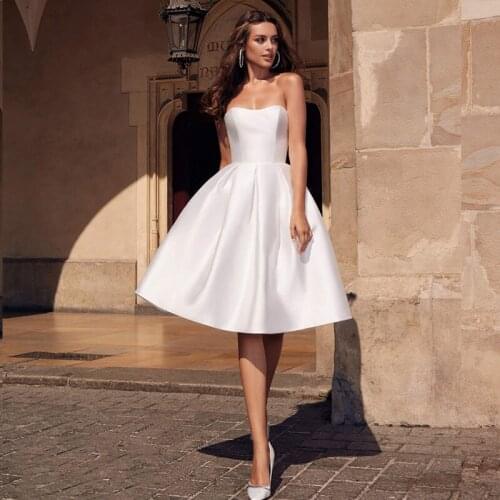 YFANLYNXCI Satin Wedding Dresses
