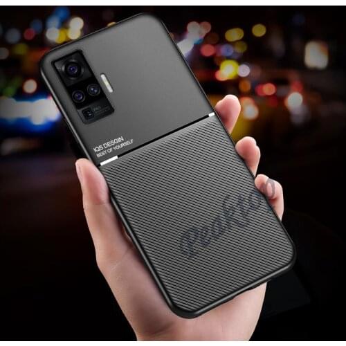 Protective Case For Vivo V20 Y51 2020 Y31 Y20 Y20i Y20S Y12S Y11S Y30 Car Holder Magnetic Iron Piece Back Cover Safety Coque
