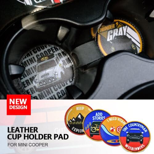 1pc Car Coaster Water Cup Holder Mat Decoration For BMW MINI COOPER Folding Metal Holder GPS Air Vent Clip Mount Mobile Phone