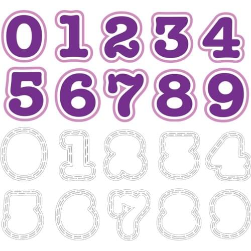 10cm Large Numbers 0-9 Cutting Dies&Plastic Stencil Paper Card Album Making Scrapbooking Template Handicraft New Dies 2019 Decor