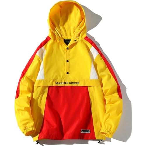 2021 Men Jackets And Coats Hooded Outwear Packwork High Street Bomber Jackets
