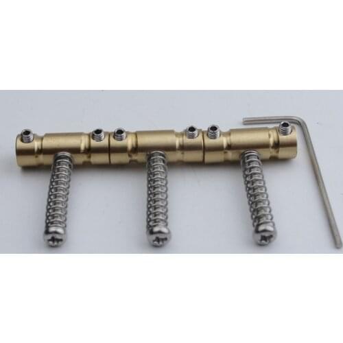 3 Pcs Guitar Bridge Saddles Brass GOTOH Saddles Set with Wrench Highgrade Replacement Part for Tele TL Guitar