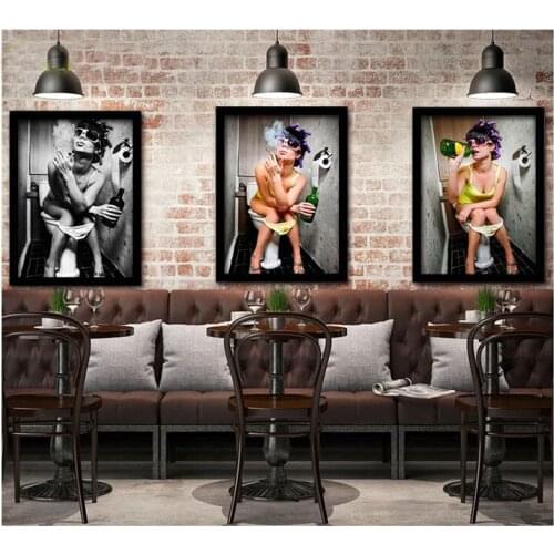 3pcs 5D diamond painting Toilet girl diamond embroidery sale full display cross stitch kits diamond mosaic Bathroom DecorZP-264