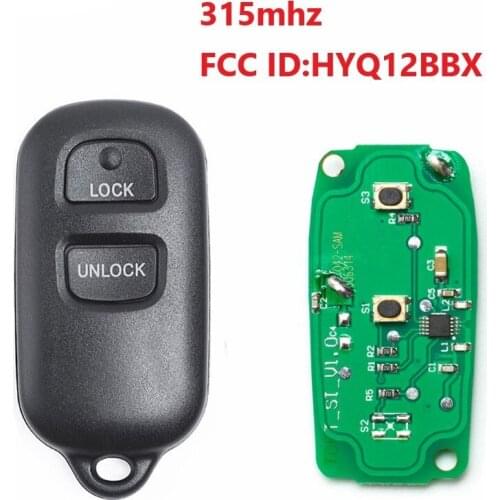 314Mhz Remote key For Toyota Celica Echo FJ Cruiser Prius RAV-4 Tundra Replacement Remote Control Car Key Fob HYQ12BBX 3 Button