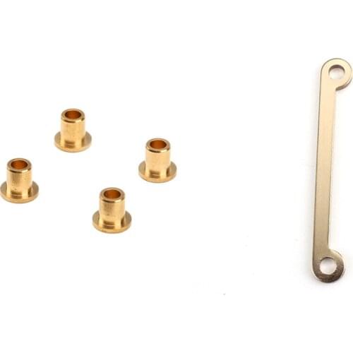 4 Pcs RC Car Spare Parts 4WD Metal Flange Bushing & 1 Pcs RC Car Metal Steering Clutch Assembly Link