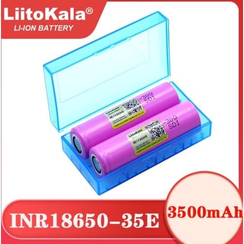 2PCS Liitokala 100% Original Brand new ICR18650 30Q Rechargeable battery 3000mAh li-lon batteries + Storage box