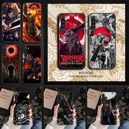 Berserk guts Phone case For Xiaomi Redmi Note 7 7A 8 8T 9 9A 9S 10 K30 Pro Ultra black 3D prime soft waterproof art funda