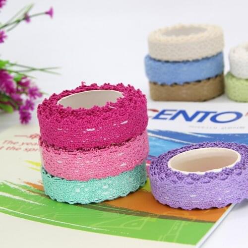 Xugar Decorative Lace Washi Tape Stickers Scrapbooking Lace Ribbons & Trim Cotton For Craft DIY Handmade Materials Home Supplies