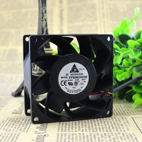 FFB0824EHE 8038 8CM 24V 0.75A 3-wire double ball inverter fan