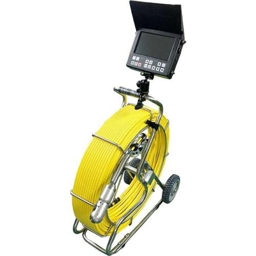 360 degree rotation sewer drain pipe inspection camera with 80m cable