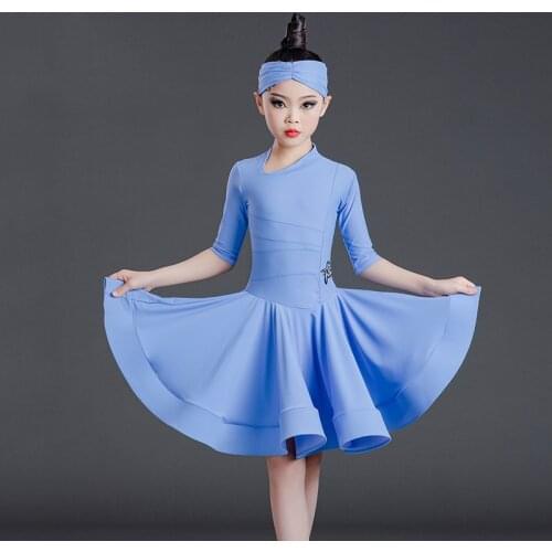 Girls Latin Dance Costume Kids Modern Latin Ballroom Party Dancing Dress Child Dancing Dress Wear Clothes For Girls SL2295
