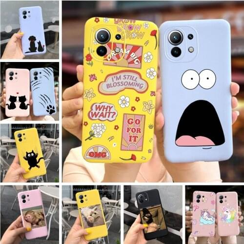 Mi 11 LIte Case Cute Cartoon Cover For Xiaomi 11 Lite 11Lite Mi11 Lite Phone Cases Soft TPU Fundas For Xiaomi Mi 11 Lite 5G Bags
