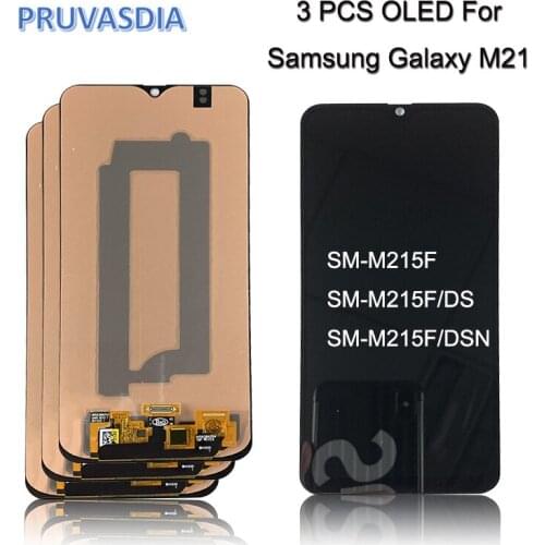 Wholesale 3 Piece display For Samsung Galaxy M21 M215 M215F LCD Display With Touch Screen Digitizer M215F/DS LCD Assembly