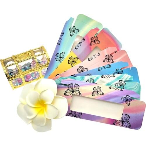 Wholesale Butterfly Eyelash Packaging Box Wholesale Lashes Boxes Empty Eyelash Package Boxes Case 8-25mm Lashes Rectangle Box