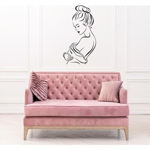 Sexy Lady Woman Decal Decorative Wall Sticker For Womens Bedroom Stickers Wall Art Stickers Wallpaper Vinyl ov396