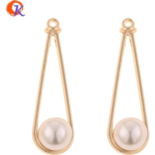 Cordial Design 100Pcs 10*33MM Jewelry Accessories/DIY Earrings Making/Drop Shape/Imitation Pearl/Hand Made/Earring Findings