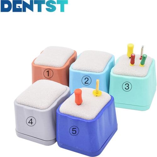 Dentst 1 Pcs Dental Rect Endodontic Cleaning Stand Foam File Drills Block Holder Dentistry Laboratory Equipment Dentist Products