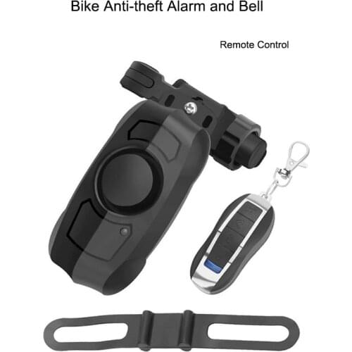 USB Rechargeable Wireless Remote Control Anti-Theft Vibration Motorcycle Bike Bicycle Security Lock Alarm 110dB Bike Bell