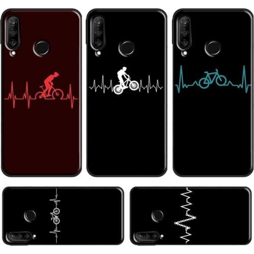 Bike Bicycle Heartbeat Case For Huawei P30 Pro P40 P20 Lite Mate 20 Lite P Smart 2019 Z Honor 10 i 8X 9X Nova 5T