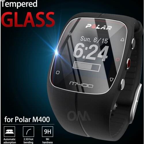 5Pcs 9H Premium Tempered Glass For Polar M400 smart watch Screen Protector Film Accessories