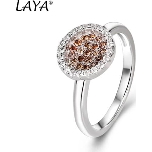 Laya Ring For Women 925 Sterling Silver Fashion Simple Design Clear Zirconia Luxury Wedding Gift 2021 Trend