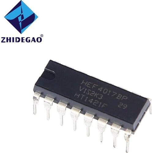 ZHIDEGAO CD4017 DIP-16 CD4017BE HEF4017BP Decade Counter Divider IC
