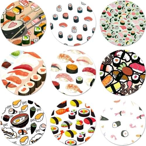 Japanese cuisine Sushi food Icons Pins Badge Decoration Brooches Metal Badges For Backpack Decoration