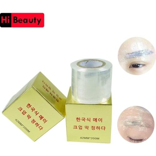 1 Roll 42mm*200m Tattoo Transparent Plastic Wraps Covering Film Preservative Film Semipermanent Makeup Eyebrow Tattoo Accessory