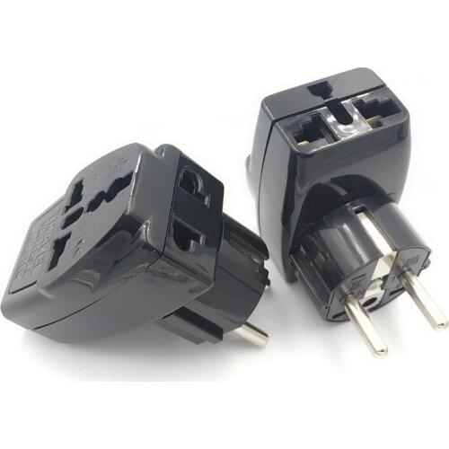 1PC Universal European KR EU Plug Adapter AU UK American US To EU German Travel Adapter Electrical Plug Power Sockets Outlet