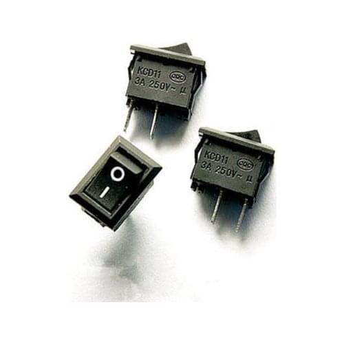 10pcs/lot 10*15mm SPST 2PIN ON/OFF Boat Rocker Switch 3A/250V Car Dash Dashboard Truck RV ATV Home