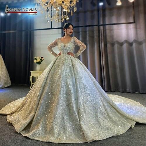 2021 New design ball gown wedding dress puffy princess bridal dress brand new 100% same