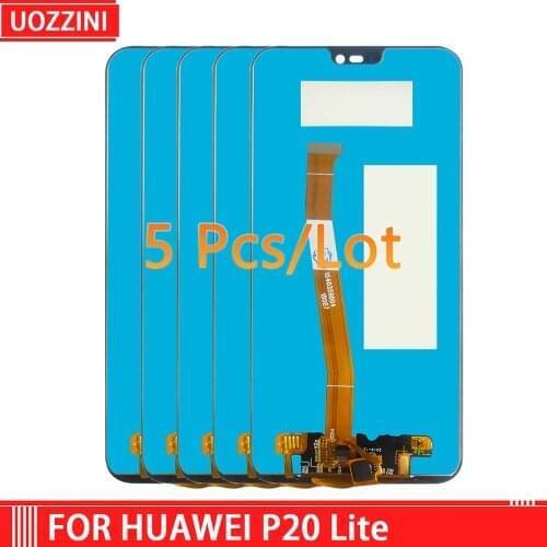 5 Pcs/Lot Wholesale For Huawei P20 lite LCD screen display Nova 3e with touch assembly Replacement repair parts
