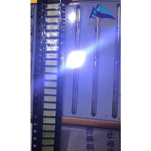 50pcs FOR JUFEI LED Backlight 1W 7030 6V Cool white TV Application smd 7030 led cold white 100-110lm CHIP-2