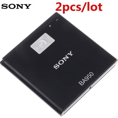 2 pcs /lot Original Sony Battery For SONY Xperia ZR SO-04E M36h C5502 C5503 AB-0300 BA950 Genuine Phone Battery 2300mAh