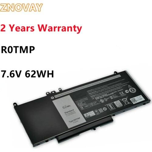 ZNOVAY ROTMP Laptop Battery For Dell Latitude 14 5450 E5450 15 5550 E5550 Series Notebook 7.6V 62WH
