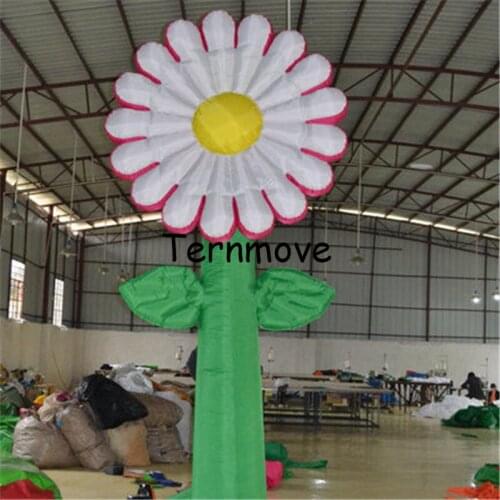 Large inflatable flower tree for garden environment decoration Sunflower Inflated Standing Inflatable Flower Tree with Grass