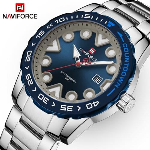 2020NAVIFORCE Brand Watch Men Top Luxury Brand Waterproof Quartz Wristwatch Big Dial Sports Watches Male Clock Relogio Masculino