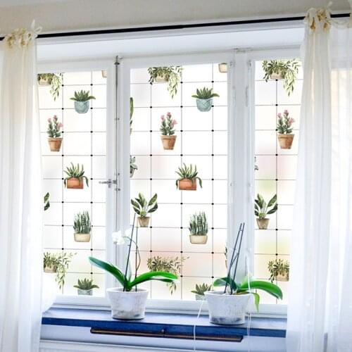 Cartoon animal electrostatic frosted glue-free glass film sticker privacy bathroom bathroom window sliding door balcony film