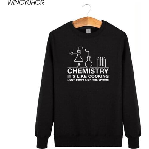 Chemistry Its Like Cooking Printed Hoodies Men Casual Full Sleeve Male Funny Letter Sweatshirt Mens Pullovers Tops