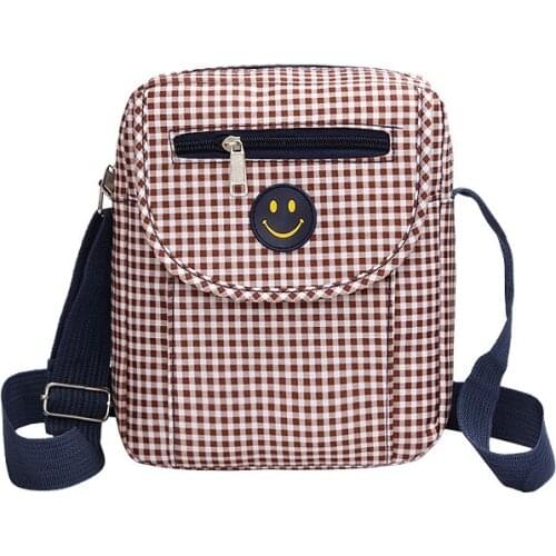 Canvas Small Plaid Messenger Shoulder Bag Female Girl Purses Iphone Handbags Sling Crossbody Pack Women Cheap Bolso sac femme