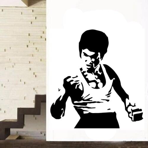 Classic Bruce Lee Wall Stickers Home Furnishing Decorative Wall Sticker Kids Room Nature Decor Vinyl Art Decals