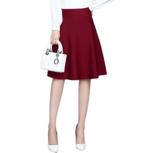 Summer Skirts Womens Black Plus Size Skirts A-Line Casual Solid Pockets Above Knee Wine Red Short Skirt Fashion Skirt Girl