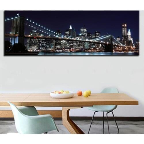 Modular Pictures Poster 1 Pcs New York Brooklyn Bridge Modern Prints Home Decoration Wall Art Canvas Painting For Gift Artwork