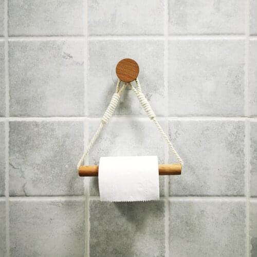 Wall hangs wooden paper holder holder rack bedroom sitting room toilet adornment to braid by hand decoracion del hogar