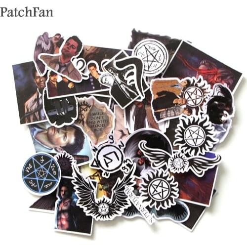 Patchfan 37pcs Supernatural SPN runes Kids Toy Sticker for DIY scrapbooking album Laptop Phone notebook decal Sticker A1771
