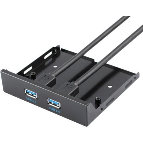 3.5 inch Front Panel USB Hub with 2 USB3.0 USB 3.0 Ports - motherboard 20 Pin 20pin DIY Connector & 2ft Adapter Cable 60cm 2ft